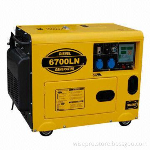 5kW portable silent diesel generator, CE, GS and EPA certificate, new design, fashion canopy